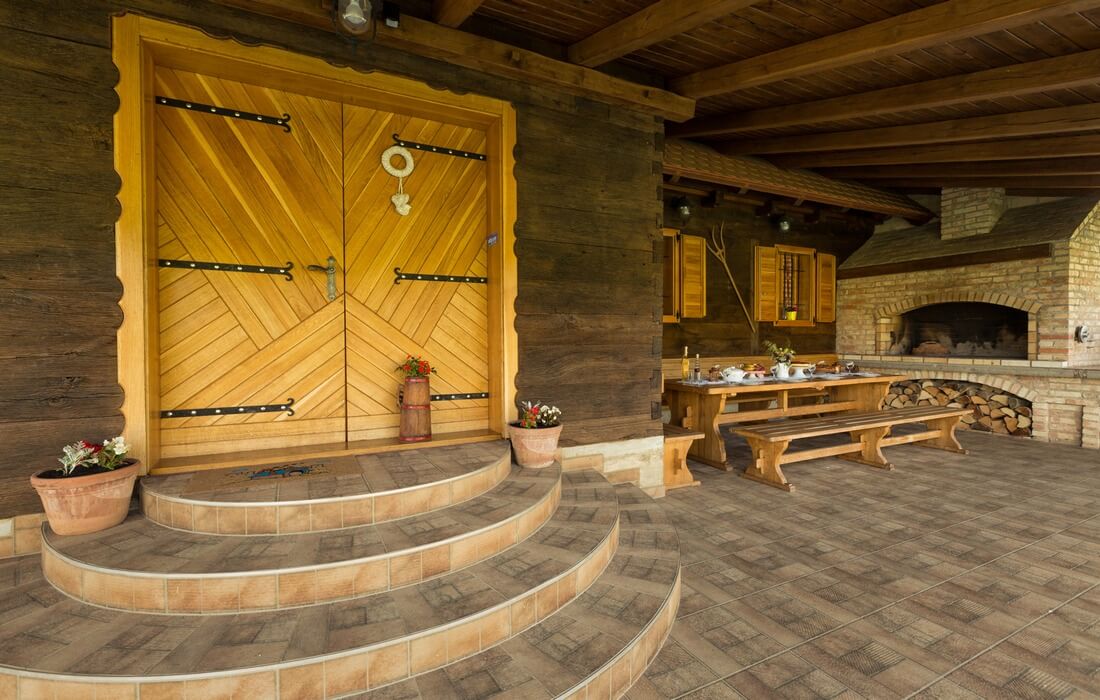 Entrance to Eco House Trpuci, Vukomerice Highlands